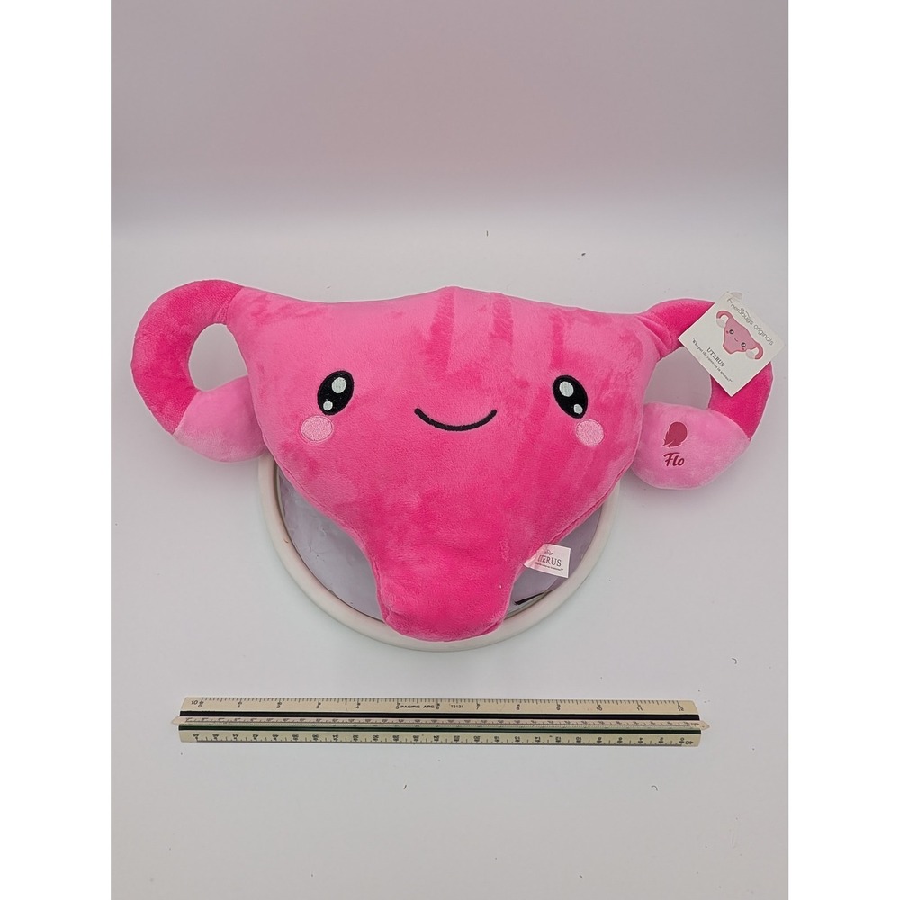 Nerdbugs Uterus Plush Organ Pink Flo Reproductive Health Get Well Gift NWT